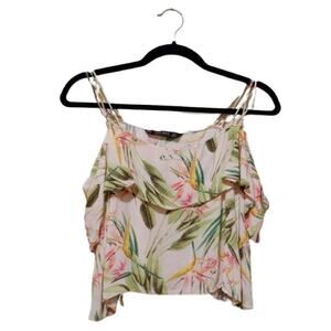 Zara crop top with flowers